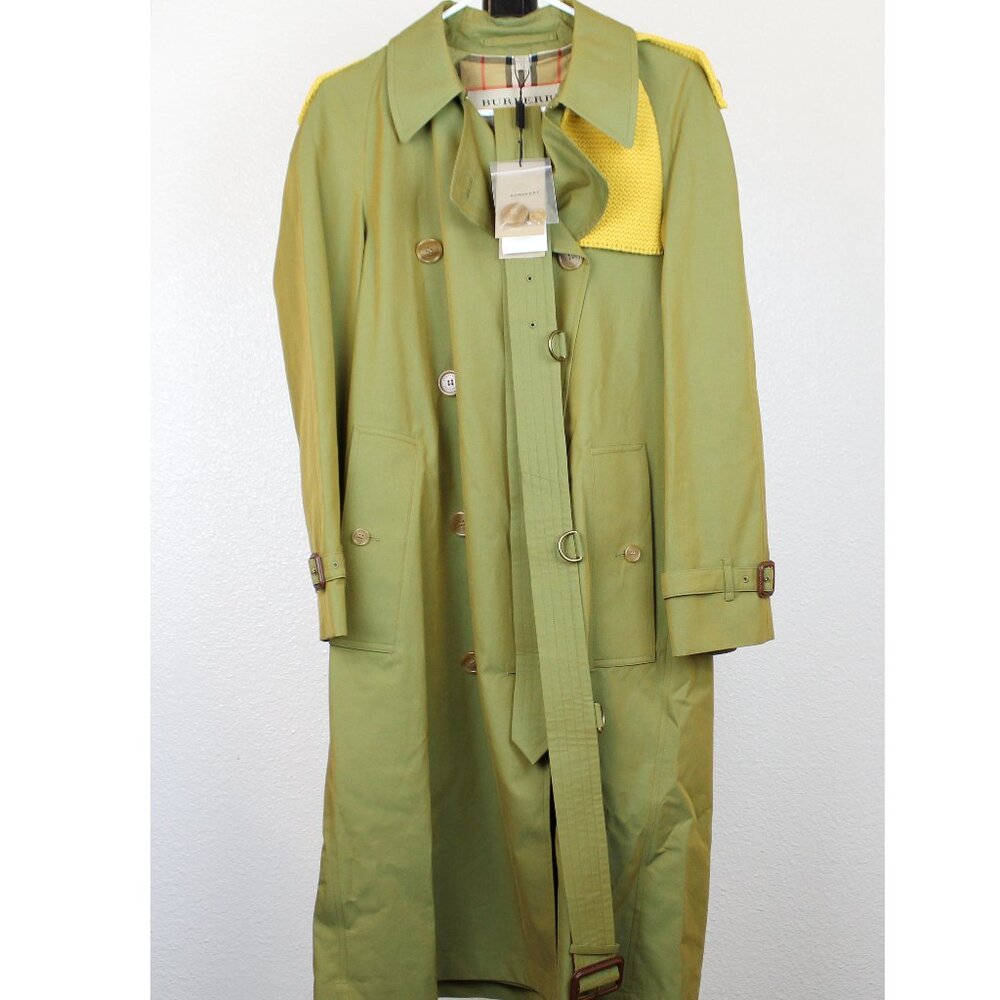 NWT Burberry Trench Coat, US 2 | Contrast Knit, Designer London Heritage Style - Picture 8 of 16